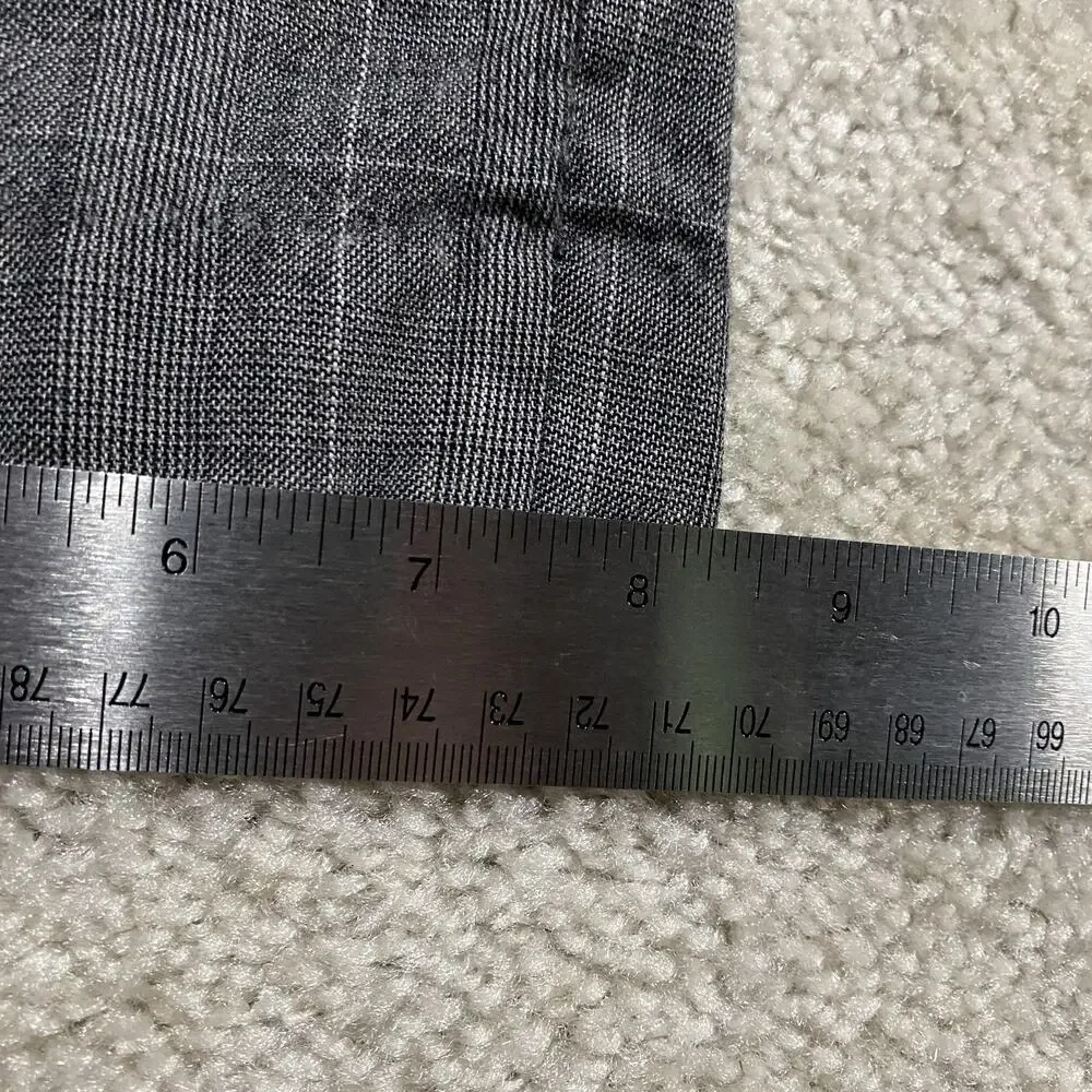 Banana Republic Pants Mens 34x30* Gray Wool Glen Plaid Slim Fit Dress Trousers